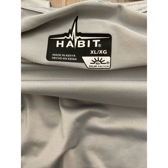 Habit Mens Long Sleeve Solar-Factor Shirt XL Gray Polyester - Picture 3 of 6